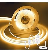 iNextStation 32.8ft/10M Warm White COB LED Light Strip, DC24V CRI 93+ Strip Lights, 3000K Color T...