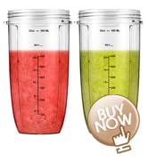 Replacement Parts 32oz Blender Cups (2 Packs) Replacement Blender Cups Compatible with NutriBulle...