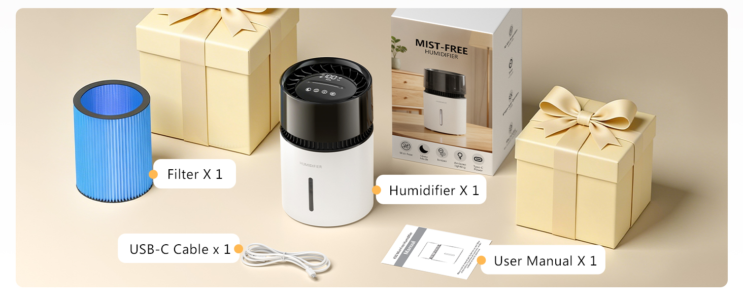 Mist-Free Evaporative Humidifier