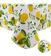 Vinyl Tablecloth with Flannel Backed Waterproof Oil-Proof PVC Table Cloth Wipeable Spill-Proof Pl...