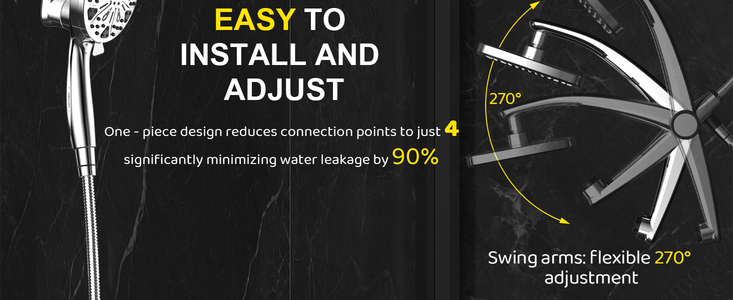 About razime shower head magnetic shower set-sliver