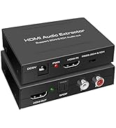 LVY HDMI Audio Extractor, 4K HDMI to HDMI + Audio (SPDIF + RCA Stereo) Audio Extractor Supports A...