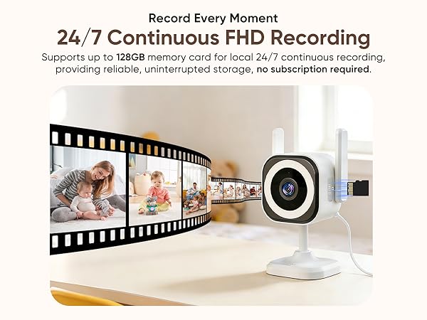 24/7 Continuous Recording Camera, indoor cameras for home