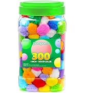 Eppingwin 300pcs 1 Inch Multi-Colored Pom Poms, Soft Pom poms for Crafts, Pom Pom Balls, Pom Poms...