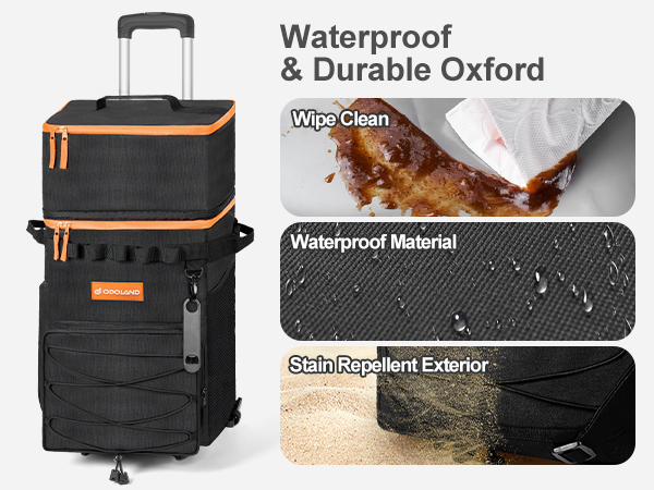 cooler with wheels and handle