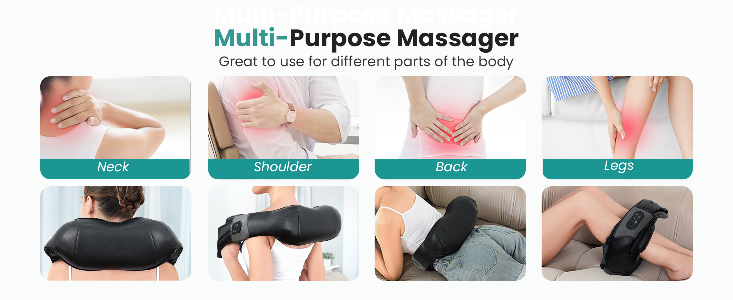 Nekteck Shiatsu Neck Massager for Pain Relief Deep Tissue with Heat gifts for men women birthday