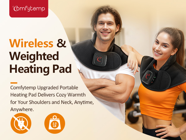 portable heating pad for neck and shoulders and back