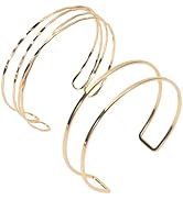 Xyulaan Gold Arm Cuff, Minimalist Arm Cuff Jewelry for Women, Good Adjustable Upper Arm Bracelet ...
