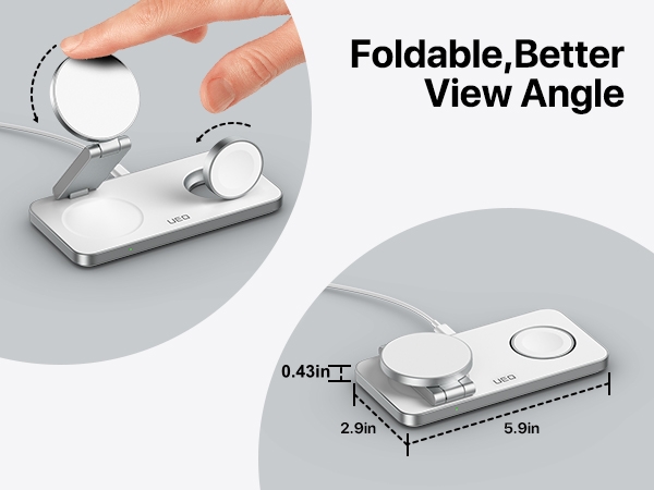 Foldable 3 in 1 Magnetic wireless charger