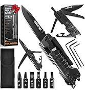 Multitool Knife 17 in 1Fire Starting Sticks, Bottle Opener, Saw Screwdrivers Bottle Opener, Whist...