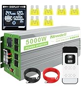 Newdeli 5000 Watt Power Inverter 24V DC to 110V/120V AC Converter 10000W Peak Pure Sine Wave Inve...