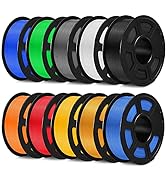 SUNLU 3D Printer Filament Bundle, PLA Plus Filament 10KG 1.75mm, Neatly Wound Filament for Most 3...