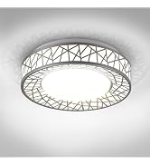 ASD 12 Inch LED Flush Mount Ceiling Light Fixture for Bedroom, 20W 1130LM 5CCT 2700K-5000K, Triac...