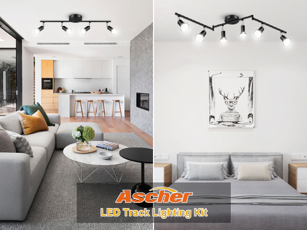 black LED track lighting