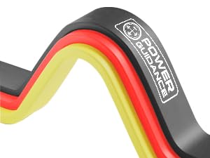 Curved, multi-colored fitness or exercise band with 'THERA-BAND' branding visible on the black section.