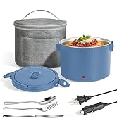 Dosevita Electric Lunch Box for Adults, 100W Heated Lunch Box 1.5L/51Oz 304 Stainless Steel Porta...