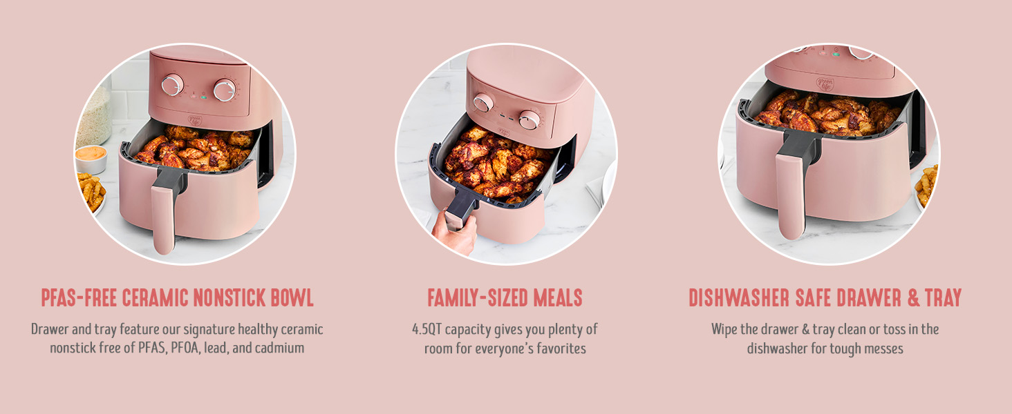 GreenLife, Ceramic Nonstick, PFAS-Free, Non-Toxic, Electrics, Air Fryer