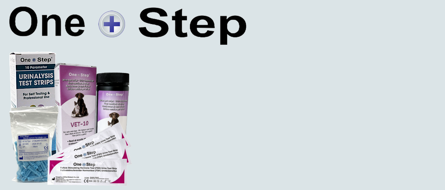 one step logo, health test kits, home testing, medical, health, instant results