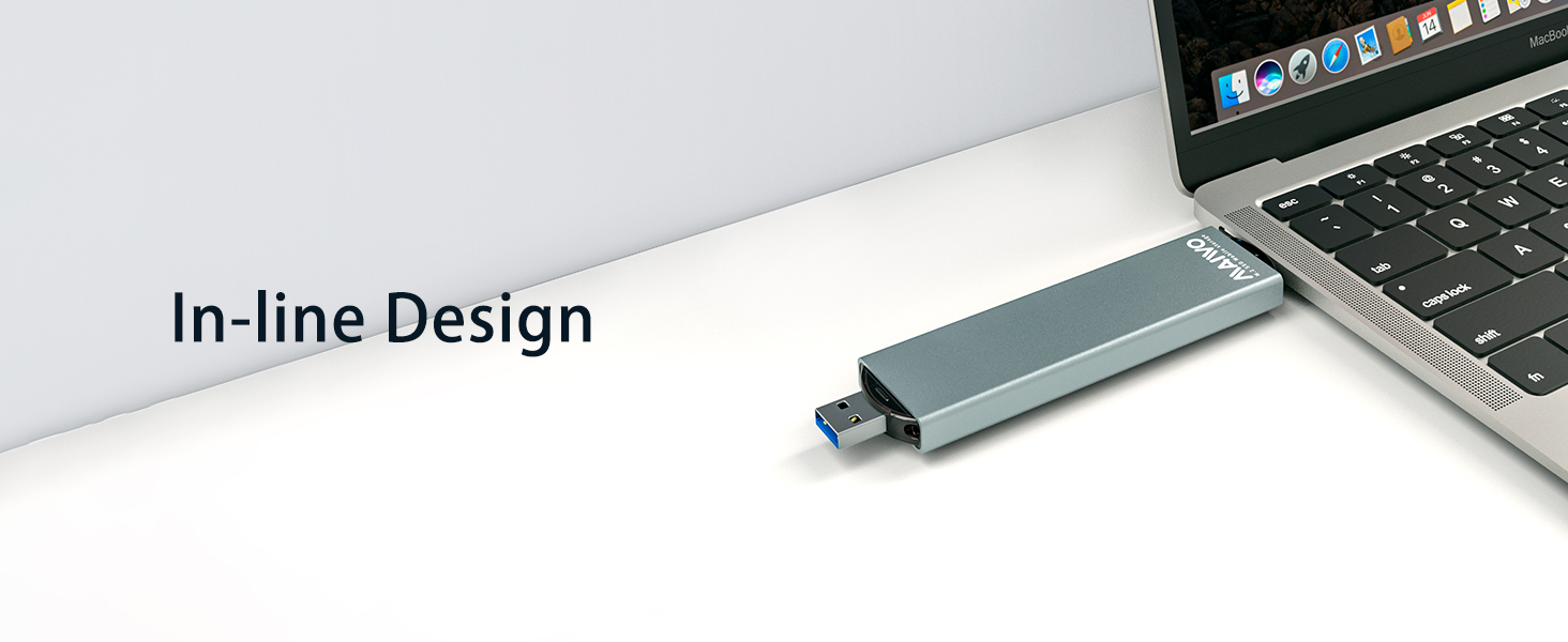 M.2 SSD Enclosure for NVME &amp; SATA, USB A to USB C M.2 SSD Enclosure