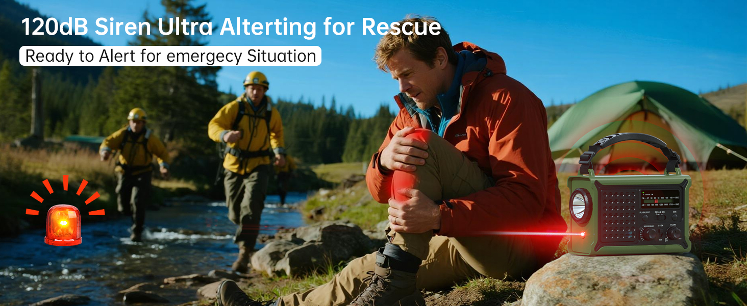 emergency radio with siren