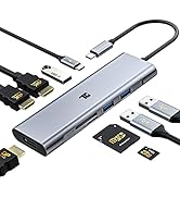 USB C Docking Station Dual Monitor, Tiergrade 9 in 1 USB-C Laptop Docking Station USB Type C Hub ...