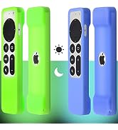 [2 Pack] Pinowu Remote Cover Case (Glowing in The Dark) Compatible with 2021 Apple TV Siri Remote...