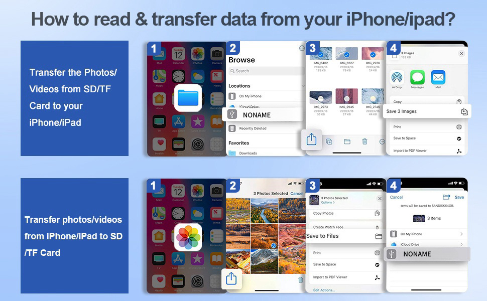 SD Card Reader for iPhone