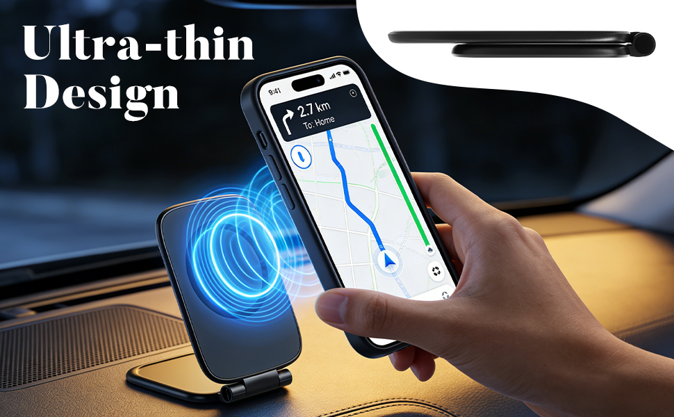 Ultra-Thin Foldable Magnetic Car Phone Mount