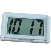 1pc White Car Dashboard Digital Clock,Simplicty Fashionable Vehicle Adhesive Clock with Jumbo LCD...