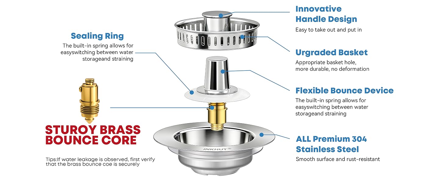 kitchen sink stoppers and drain stop