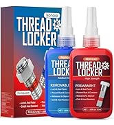 Nanoxa Thread Lock Blue and Red, 50mlx2 Thread Locker Medium and High Strength, Threadlocker Remo...
