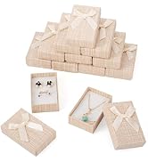 Craftdady 12 pcs Jewelry Gift Box Set Rectangle Cardboard Paper Jewelry Boxes with Bowknot Empty ...