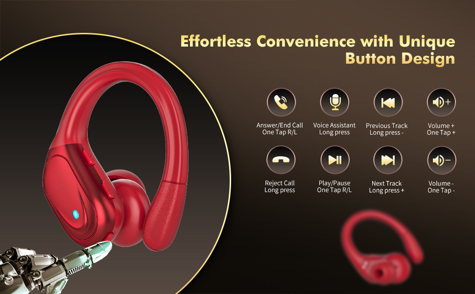 ear buds with unique button design