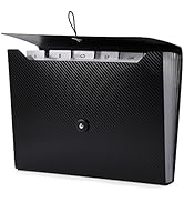 Cesil Black 7-Pocket Expanding File Folder, 33x24x3.5cm, A4, Letter, Polypropylene, Paper, 1x