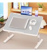 Laptop Desk for Bed, Foldable X-Large Bed Laptop Table with Adjustable Height &amp; Angle, 23.6 x 15....