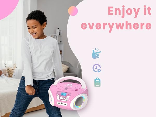 KLIM Candy Kids CD Player for Children