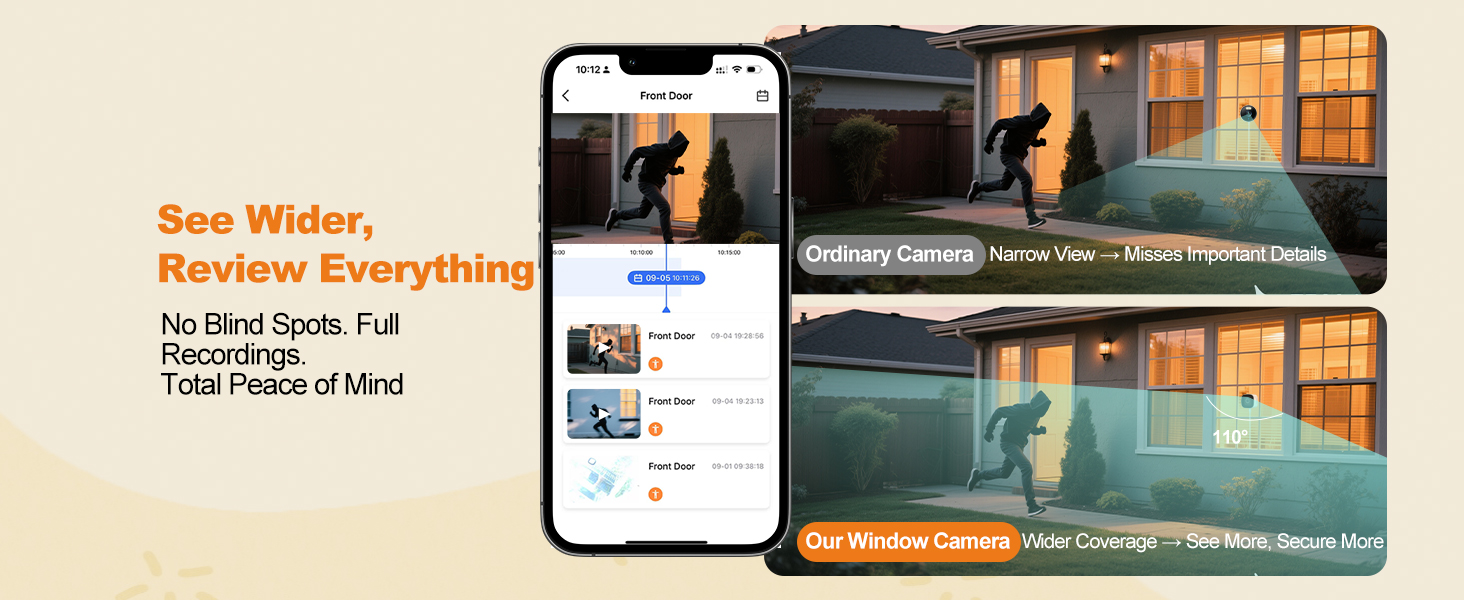 wide angle window camera