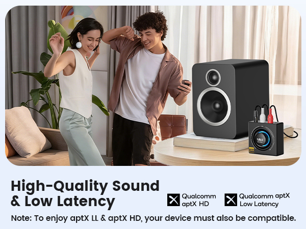 Bluetooth receiver with aptX HD and aptX Low Latency