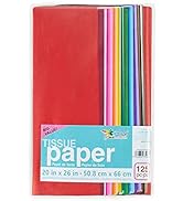 BULK PARADISE - 125 Sheets of 20" by 26" Tissue Paper Bulk in 30 Assorted Colors - Tissue Paper f...