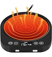 PUSEE Candle Mug Warmer Electric,Auto On/Off Gravity-Induction Coffee Mug Warmer with 9 Temp Sett...