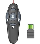 SSPONT Presentation Clicker with Laser Pointer for Powerpoint, Wireless Presentation Remote, <5mW...