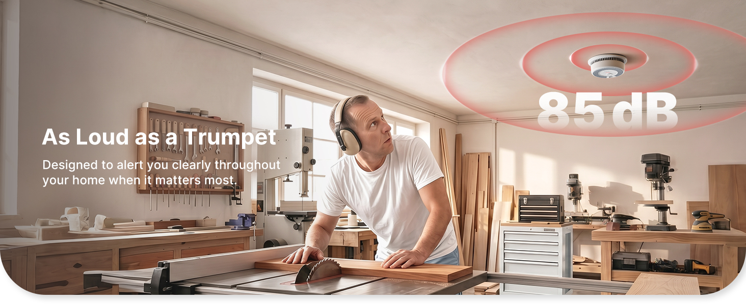85 dB Loud Alarm