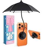 Phone Umbrella for Sun Shade: Magnetic Thumbs Up Cell Phone Umbrella Sun Shade UPF 45+ Anti-Glare...