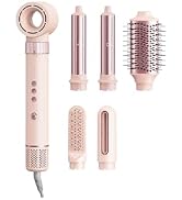 6 in 1 Hair Styler, High Speed Ionic Hair Dryer with Auto-Wrap Curlers, Blow Dryer Oval Brush &amp; H...