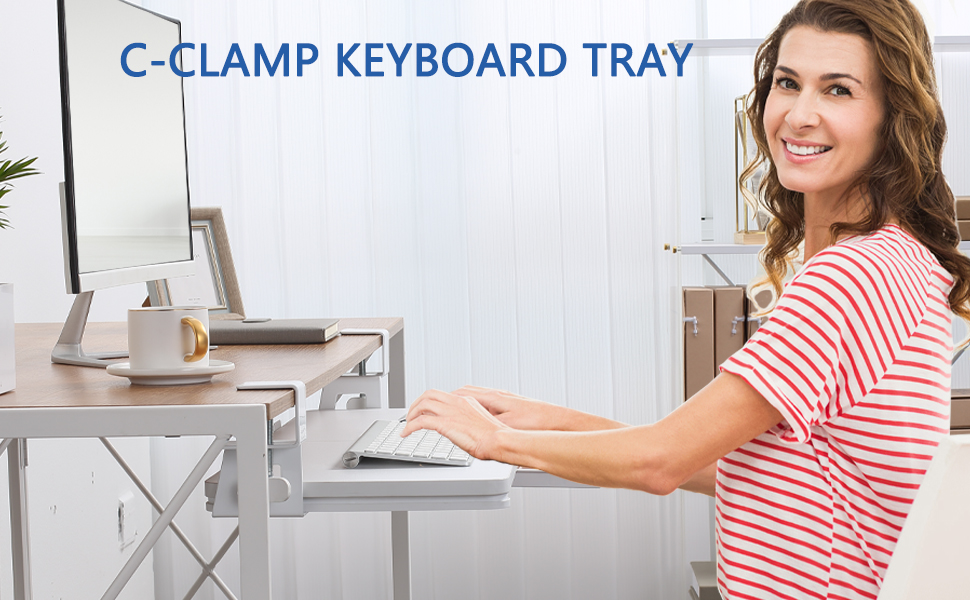 c clamp keyboard tray