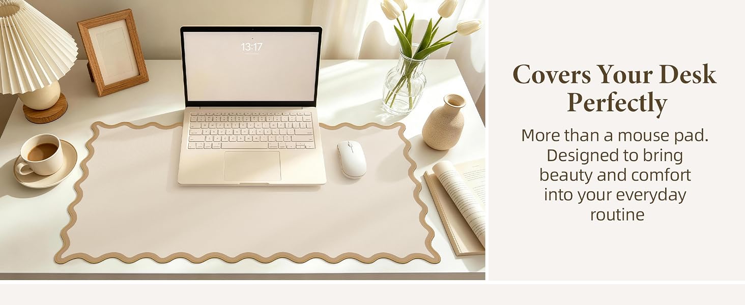 Scalloped Desk Mat 31.5 x 15.8