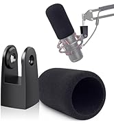 YOUSHARES HyperX Quadcast Mount Adapter with Microphone Covers Foam, Compatible with for HyperX Q...