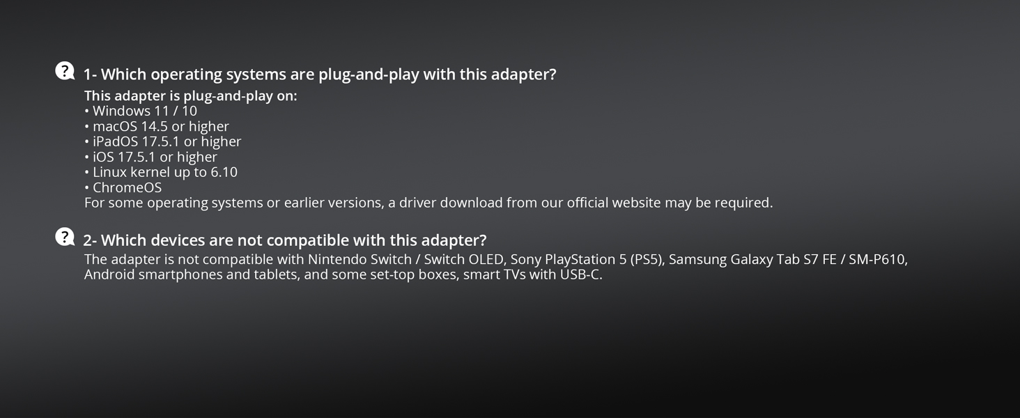 Question Answer on Operating Systems Support and Incompatible Devices