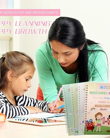 Magic Reusable Copybook for Kids Age 3-5 Calligraphy Simple Hand Lettering Writing Practice Book