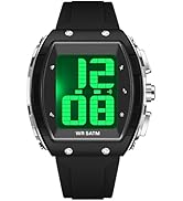 Digital Watches for Elderly Men, Large Face Voice Talking White Watch with English Speaking LED B...